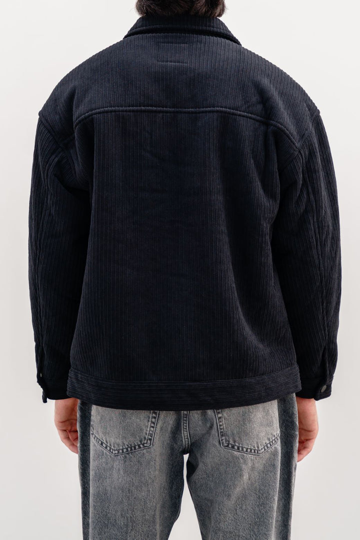 BLACK OVERSIZED CORDUROY JACKET