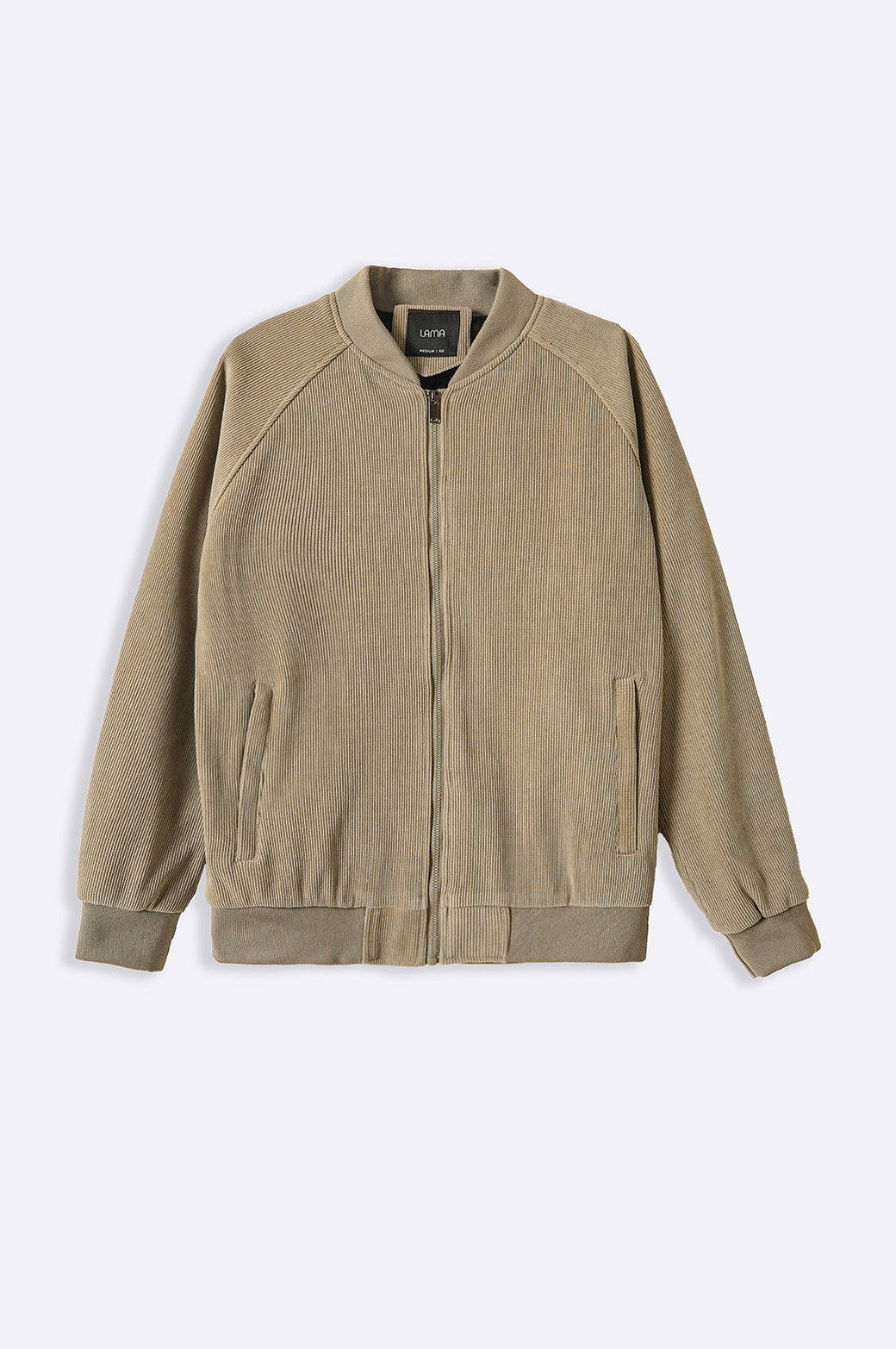 LIGHT GREEN CORDUROY BOMBER JACKET