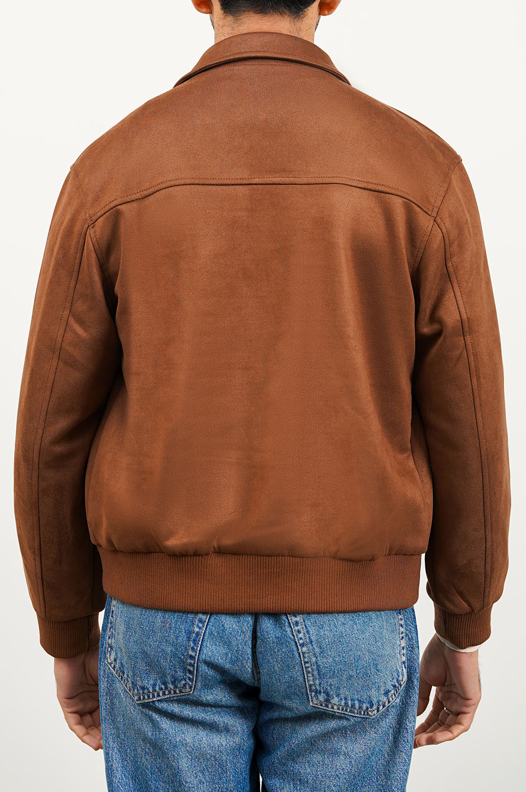 BROWN SUEDE TRUCKER JACKET