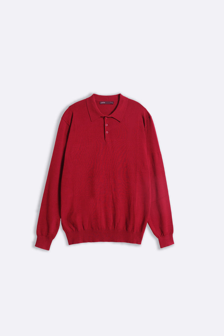 BURGUNDY SPUN BLEND POLO