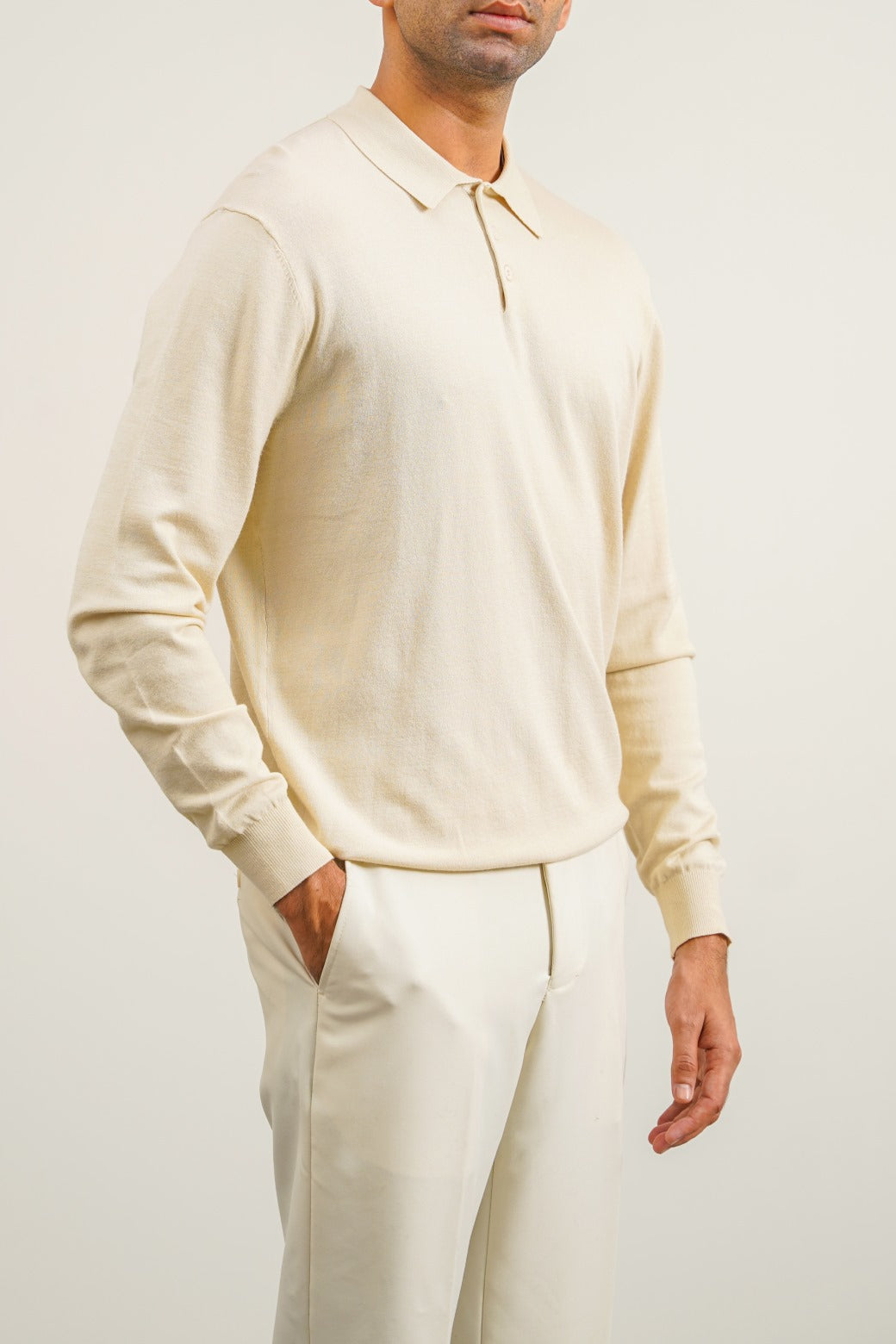 IVORY SPUN BLEND POLO