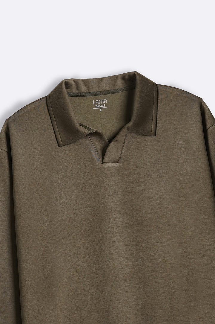 OLIVE JOHNNY COLLAR POLO