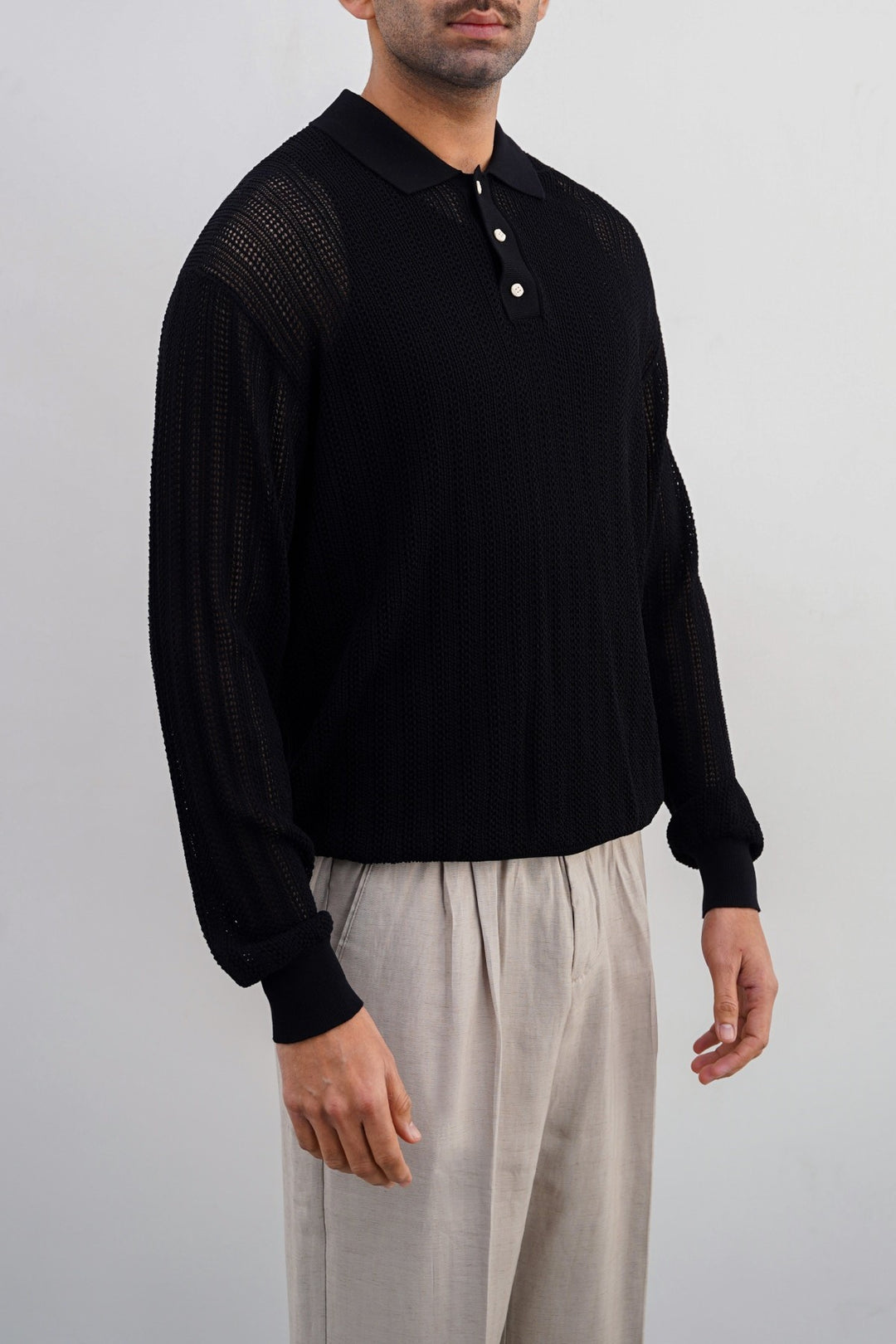 CROCHET KNIT POLO