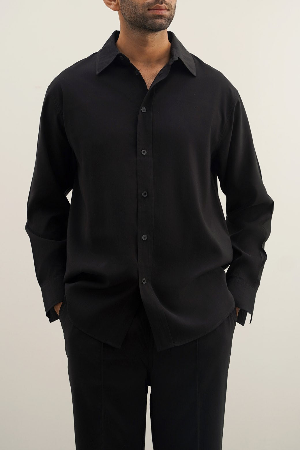 BLACK STONEWASH SHIRT