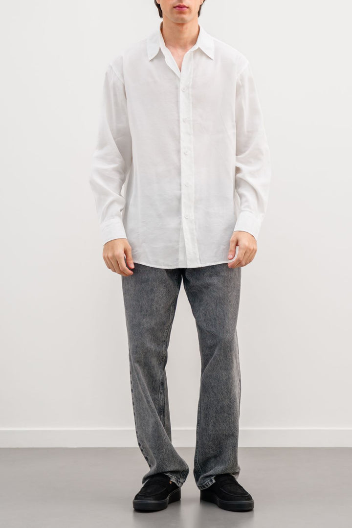 WHITE STONEWASH SHIRT