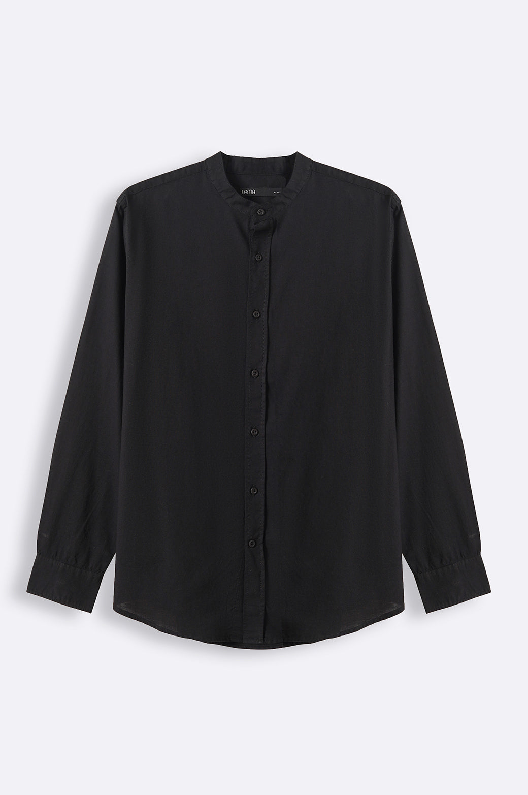 BLACK BAND COLLAR SHIRT