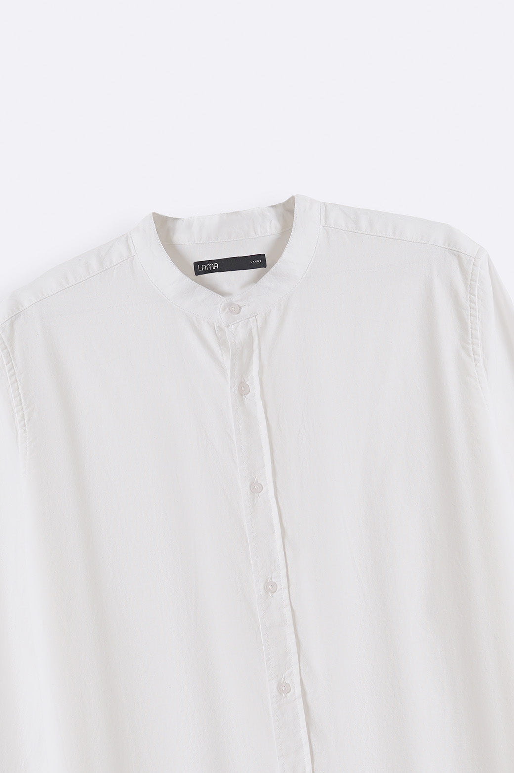 WHITE BAND COLLAR SHIRT