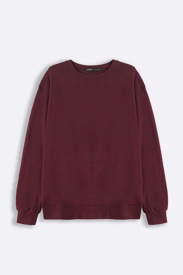 BURGUNDY BASIC SWEATSHIRT