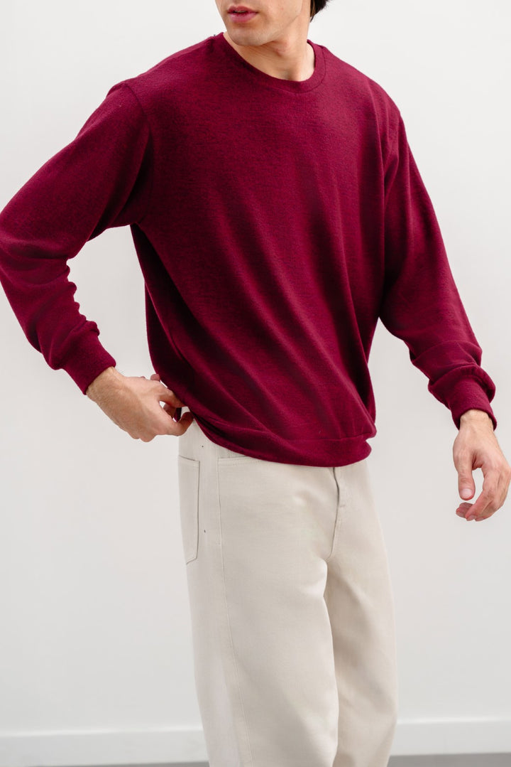 BURGUNDY BASIC SWEATSHIRT