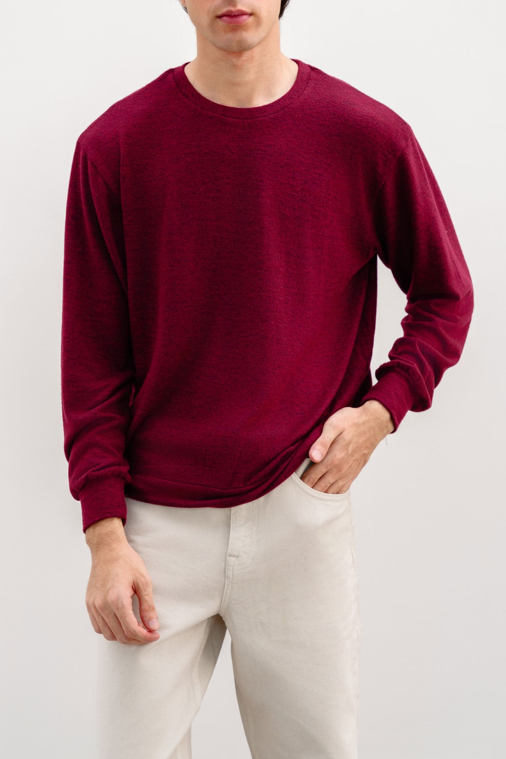 BURGUNDY BASIC SWEATSHIRT