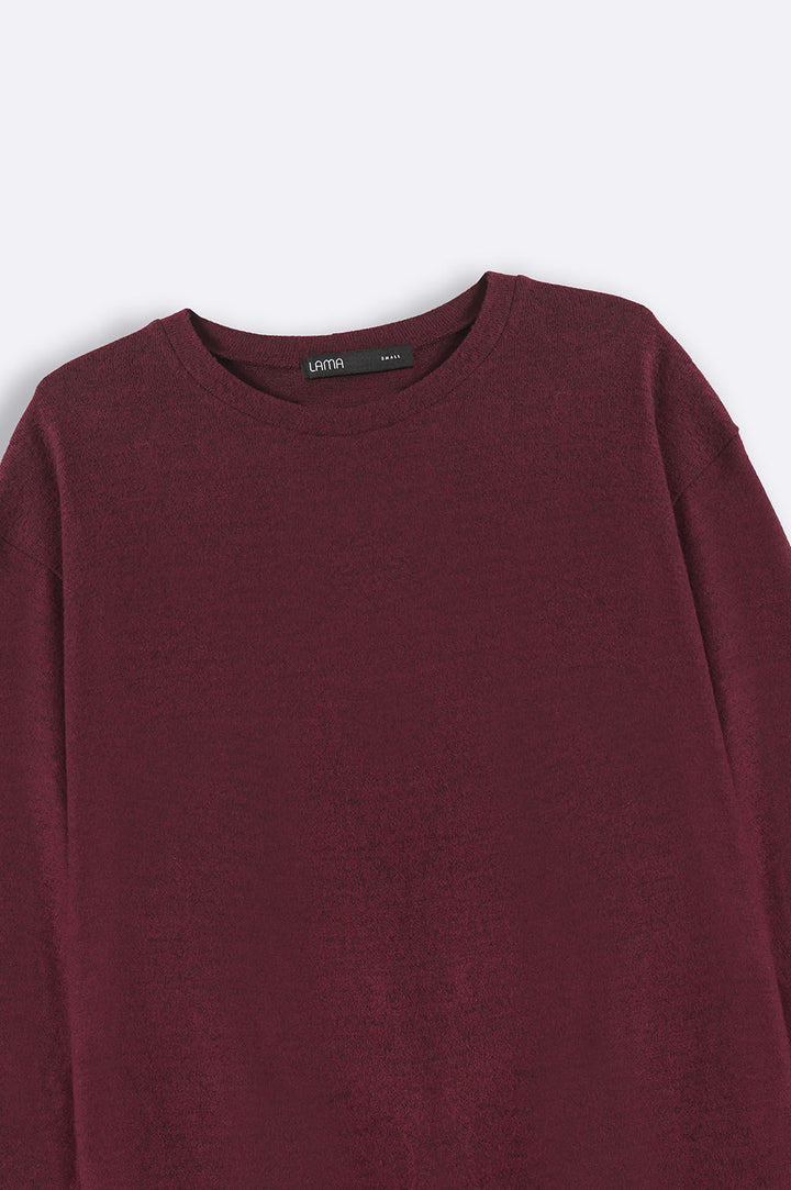 BURGUNDY BASIC SWEATSHIRT