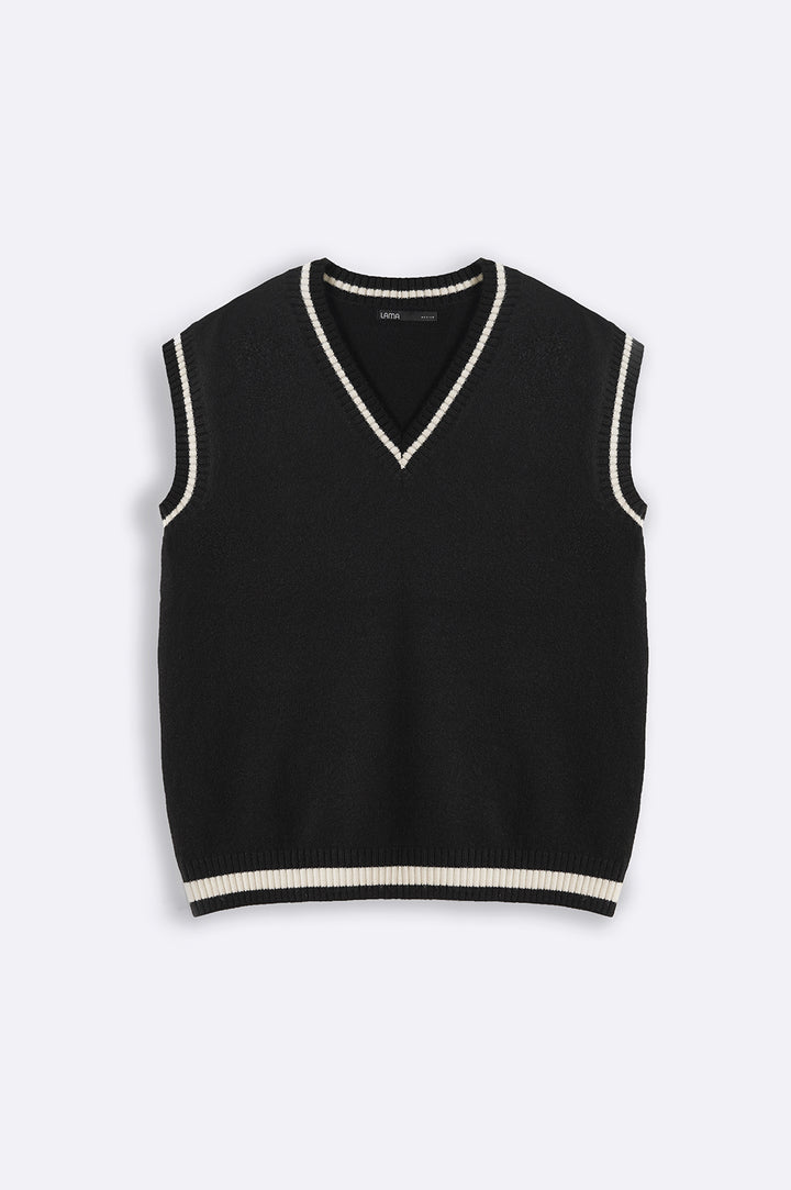 BLACK SWEATER VEST