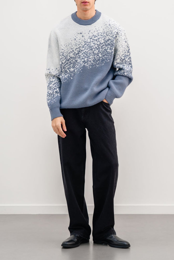 GREY JACQUARD SWEATER