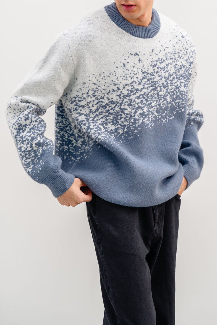 GREY JACQUARD SWEATER