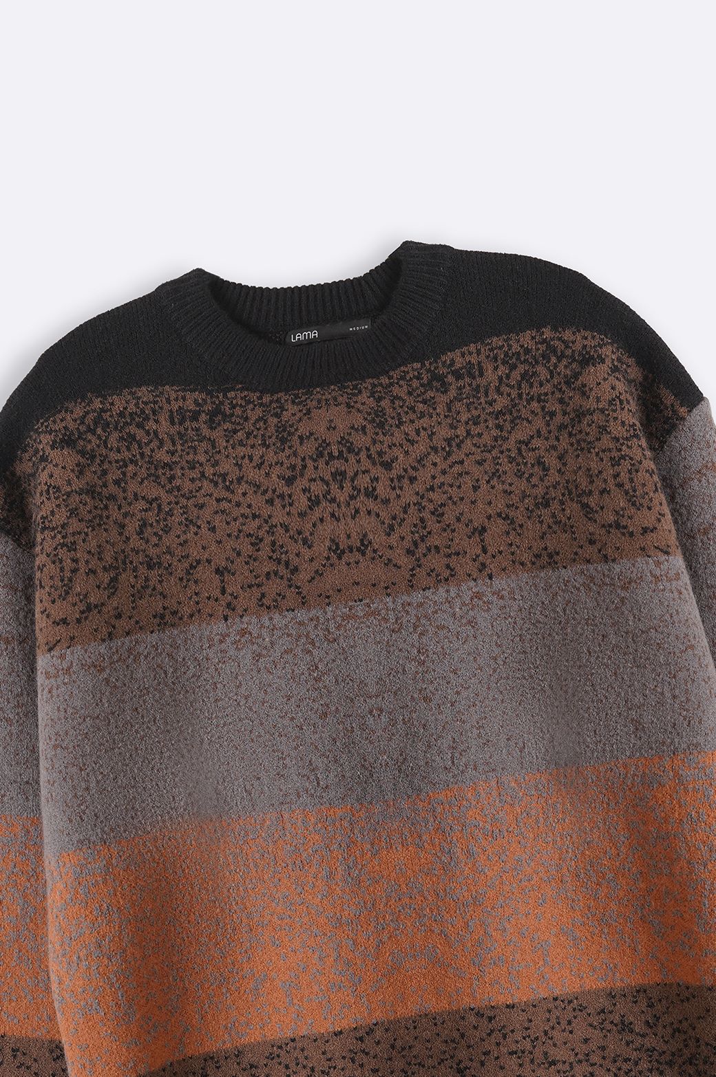 BROWN GRADIENT JACQUARD SWEATER