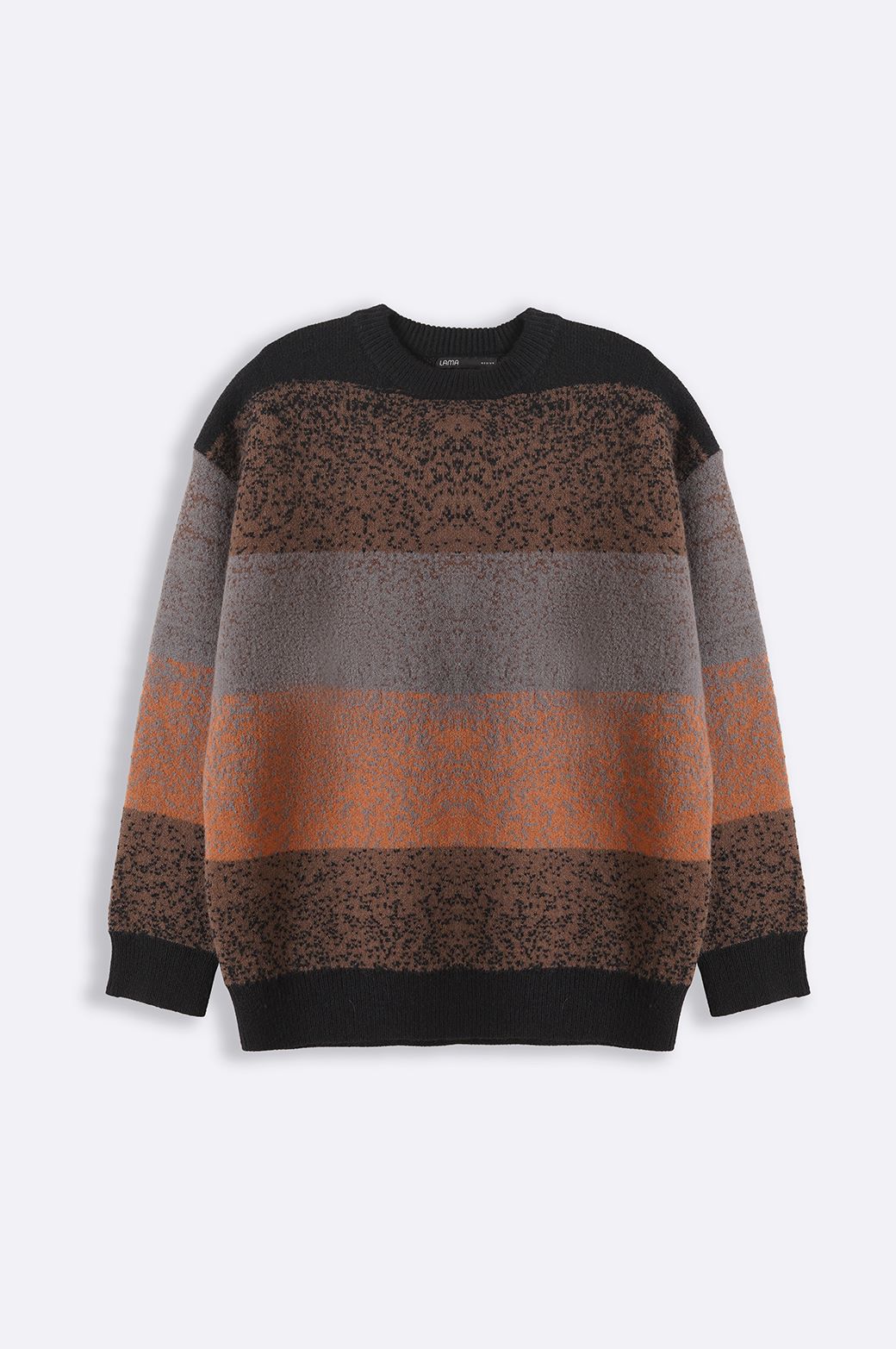 BROWN GRADIENT JACQUARD SWEATER