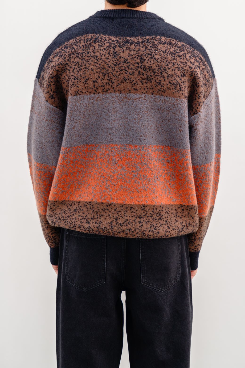 BROWN GRADIENT JACQUARD SWEATER