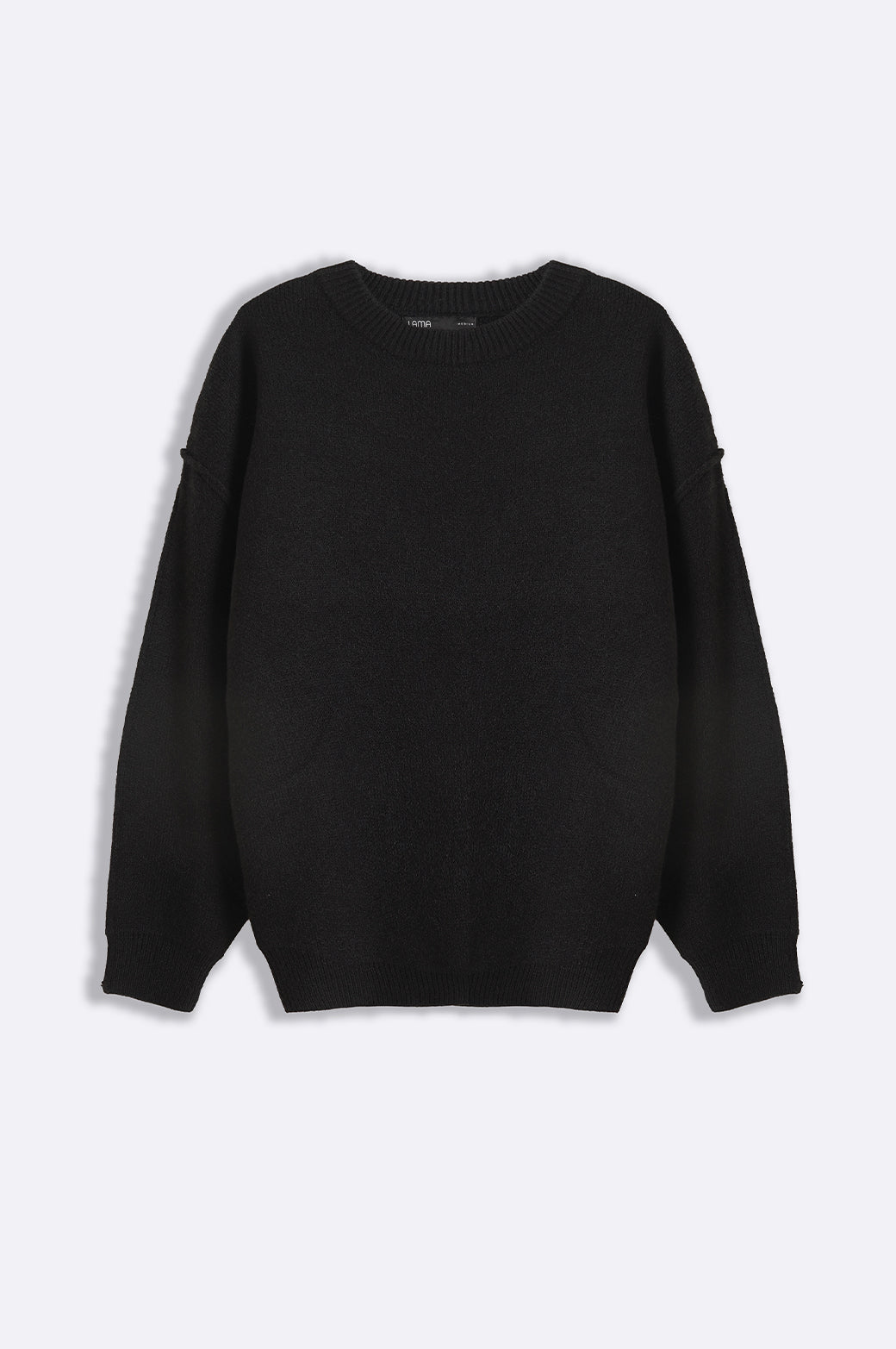 BLACK SOFT KNIT SWEATER