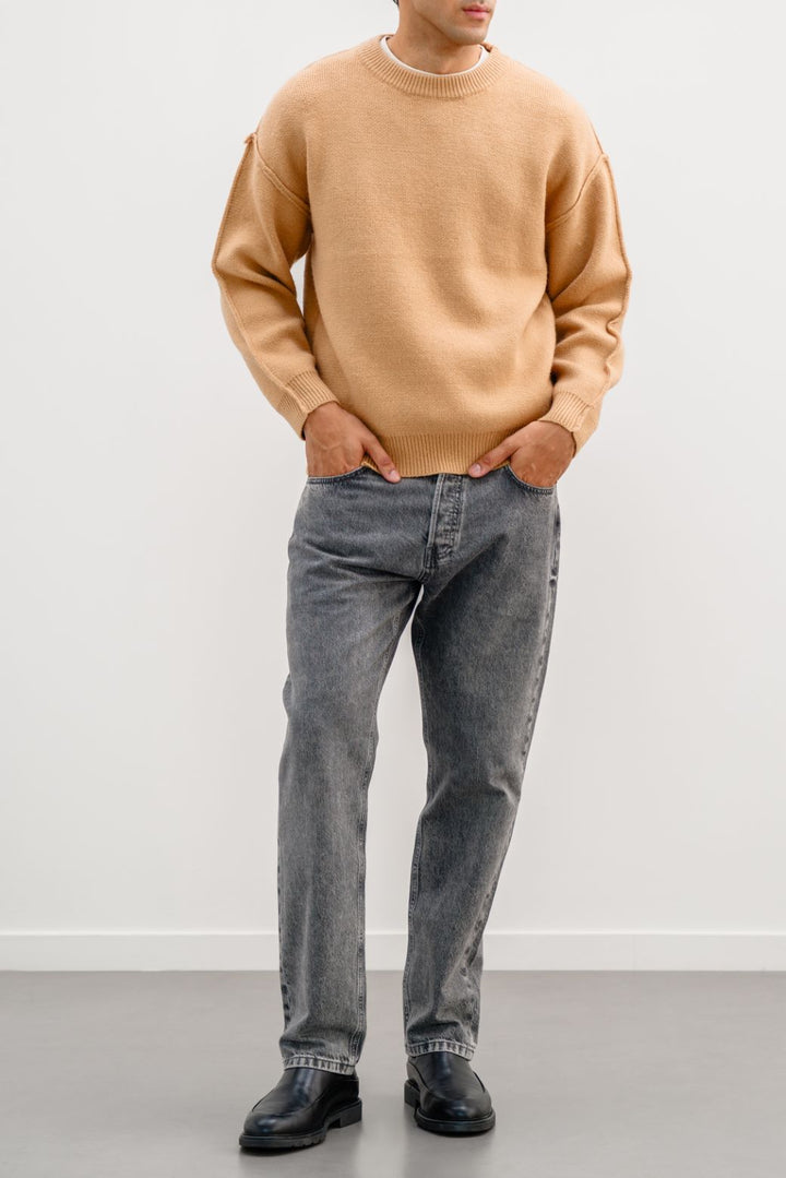 CAMEL SOFT KNIT SWEATER