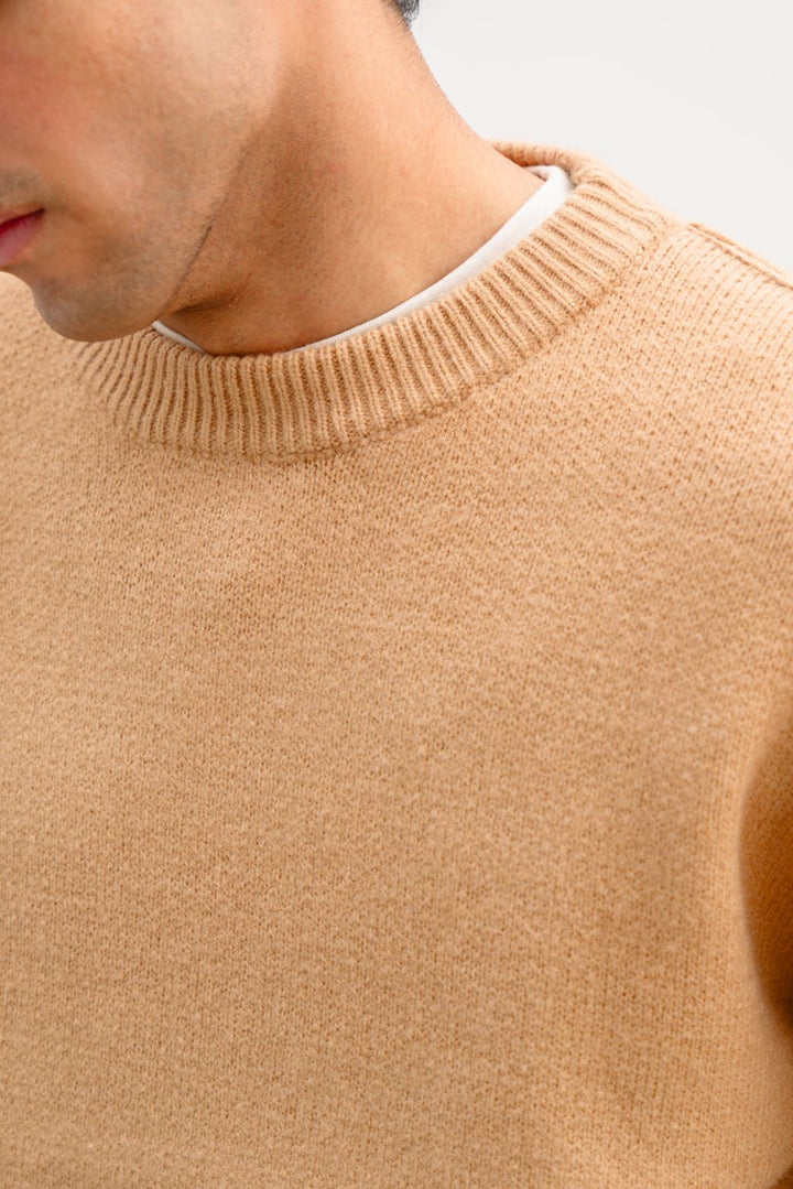 CAMEL SOFT KNIT SWEATER