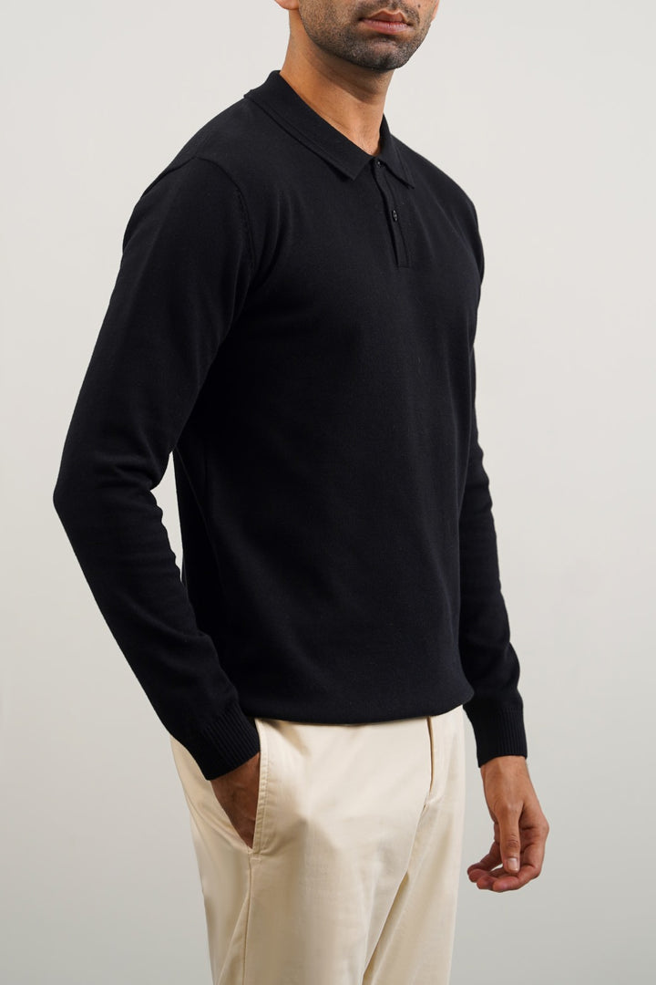 BLACK CLASSIC POLO SHIRT