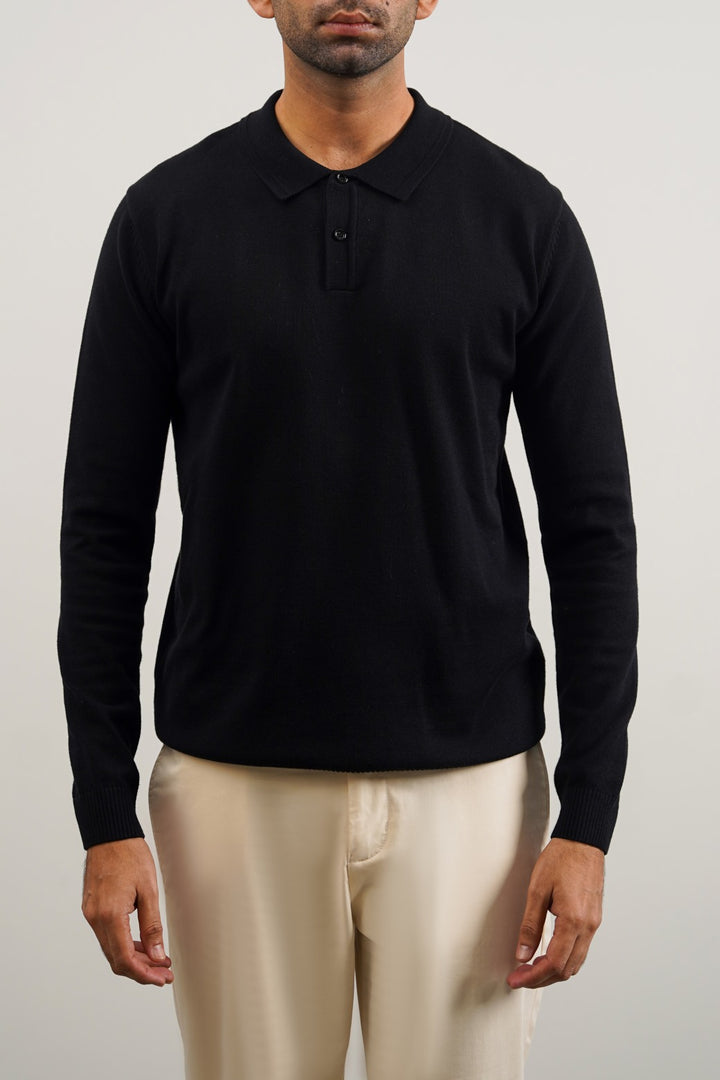 BLACK CLASSIC POLO SHIRT