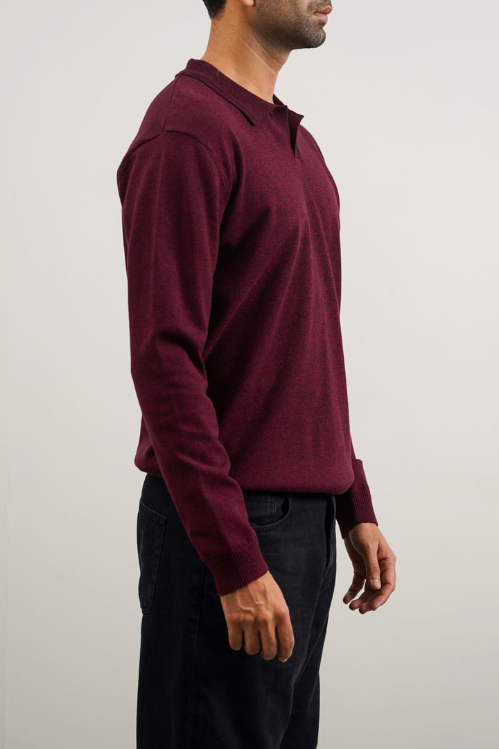 SOFT KNITTED POLO JUMPER