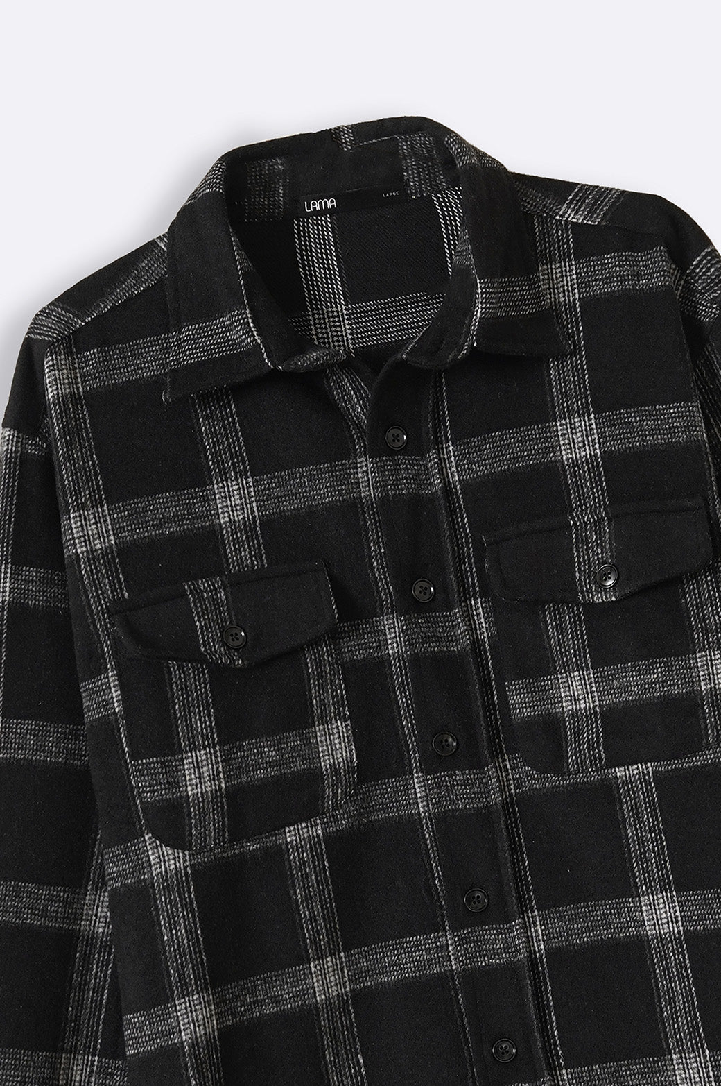 BLACK BOY-NEXT-DOOR FLANNEL OVERSHIRT