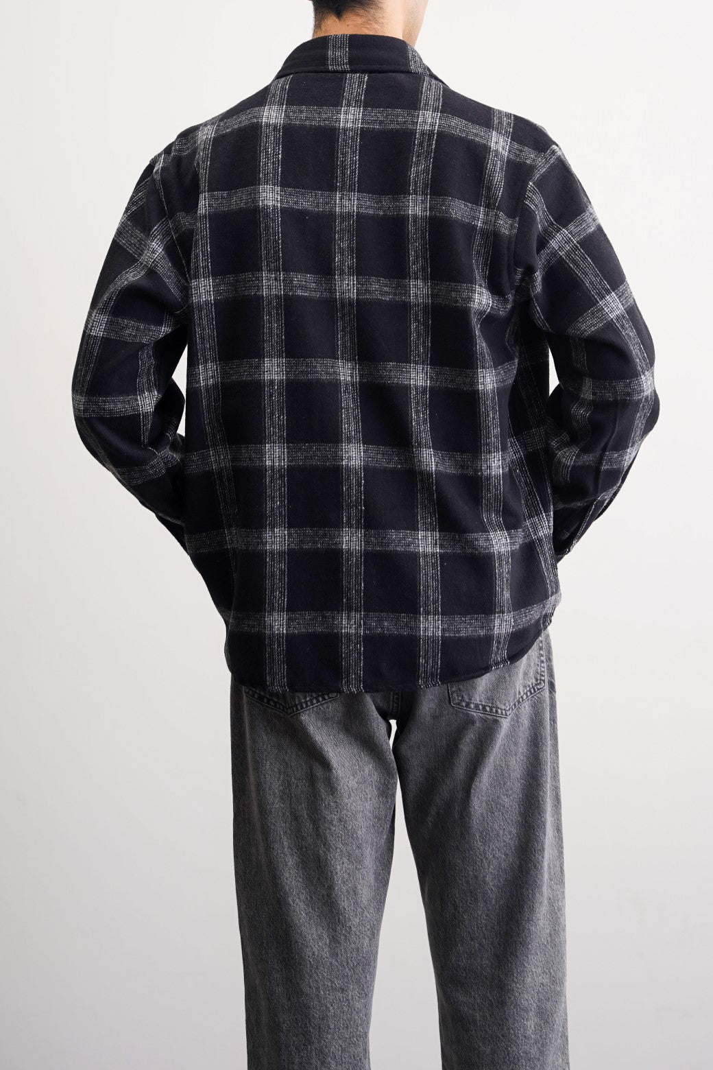 BLACK BOY-NEXT-DOOR FLANNEL OVERSHIRT