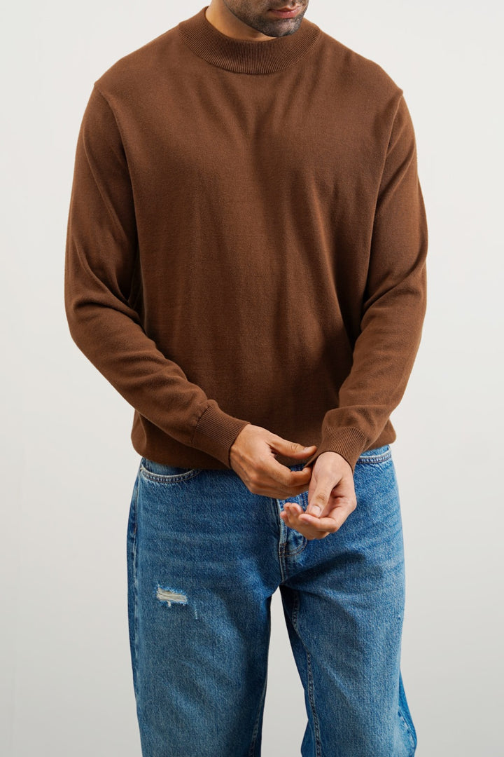 COTTON HIGH-CREW JUMPER