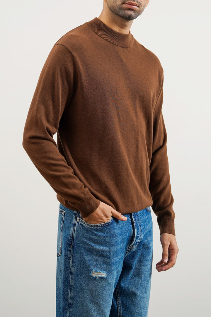 COTTON HIGH-CREW JUMPER