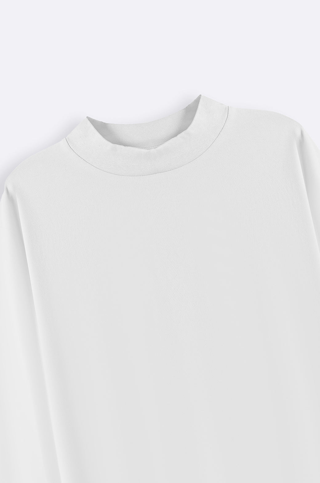 WHITE HIGH NECK T-SHIRT