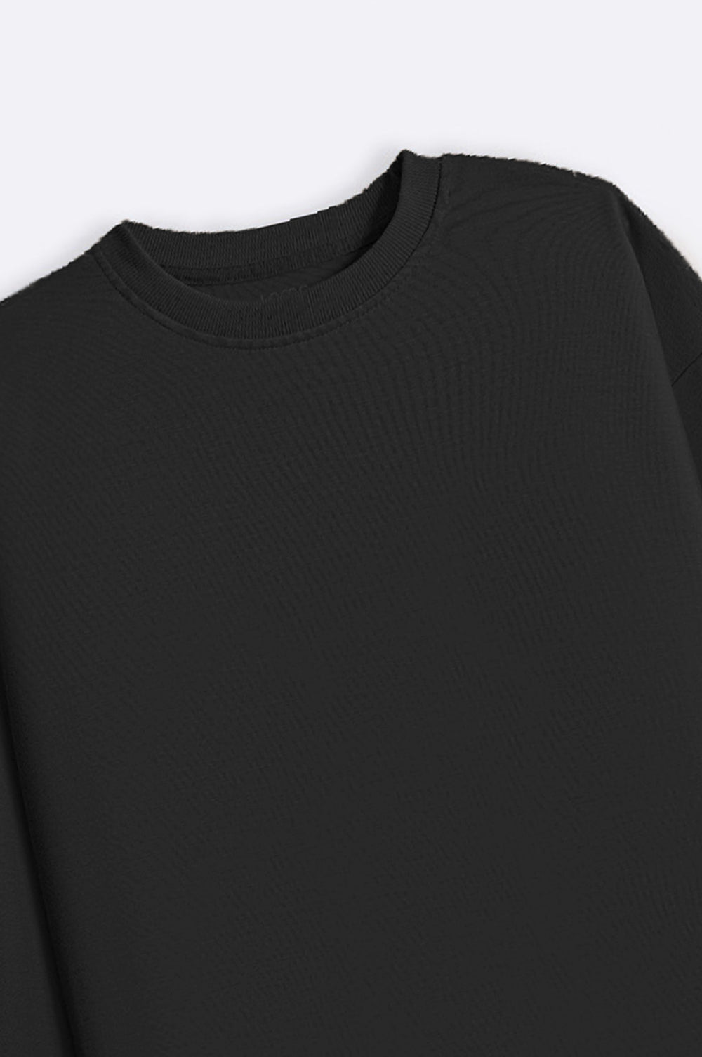 BLACK CREW NECK SWEATSHIRT