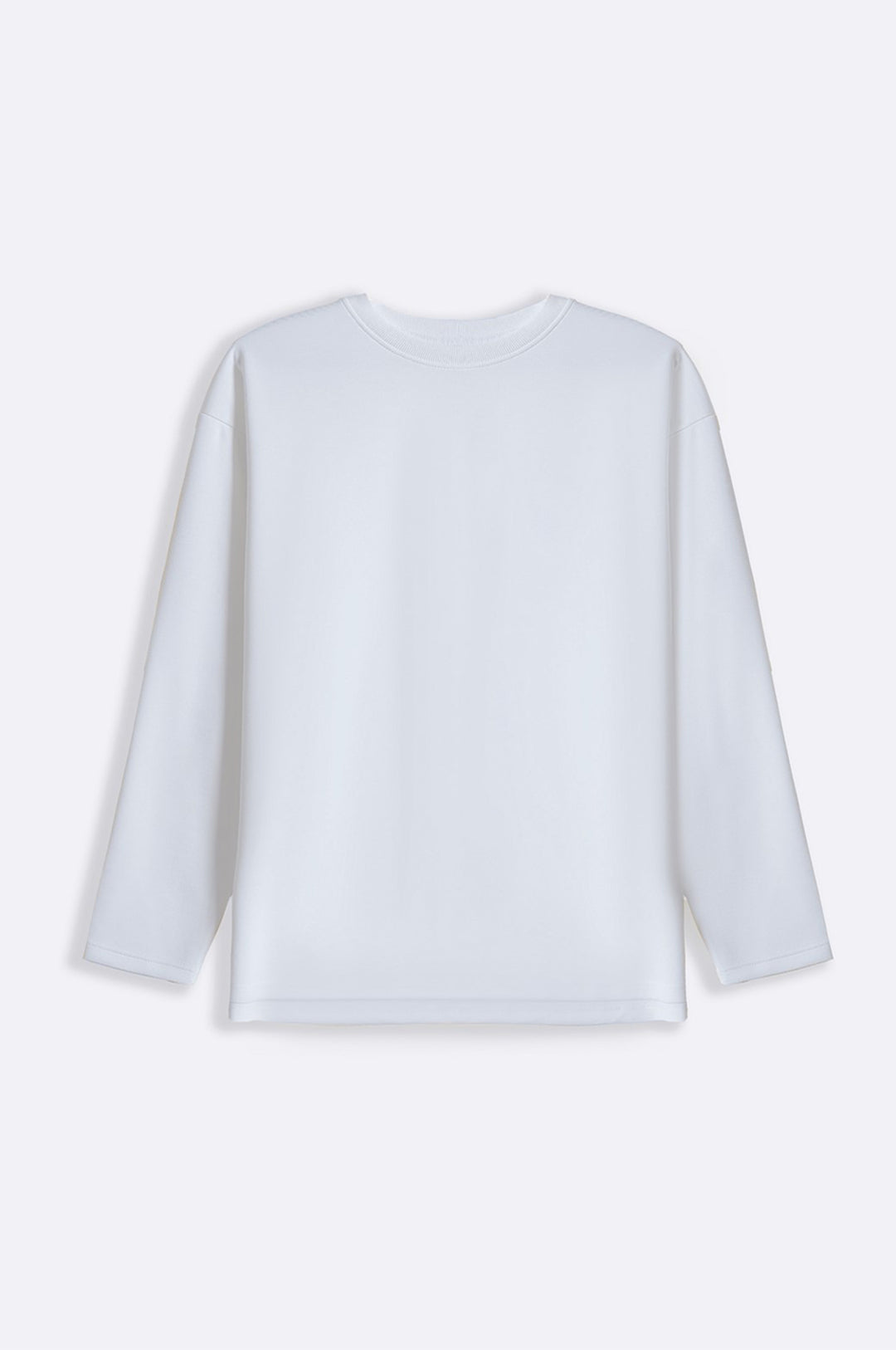 WHITE CREW NECK SWEATSHIRT