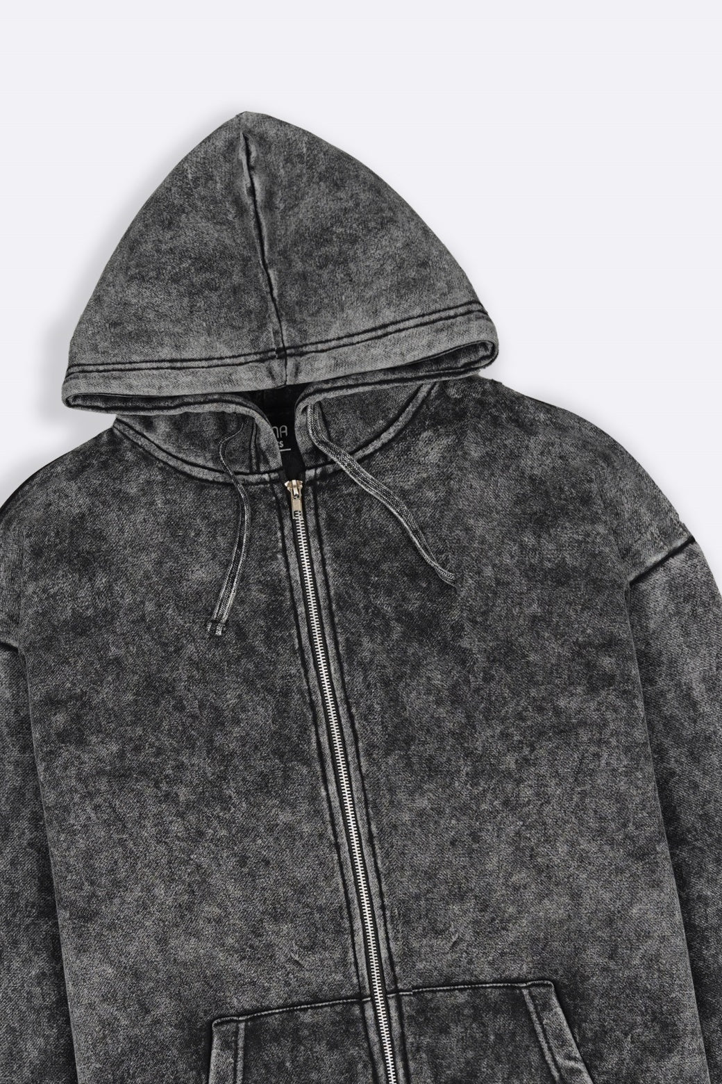 CHARCOAL SOFT COTTON FLEECE HOODIE