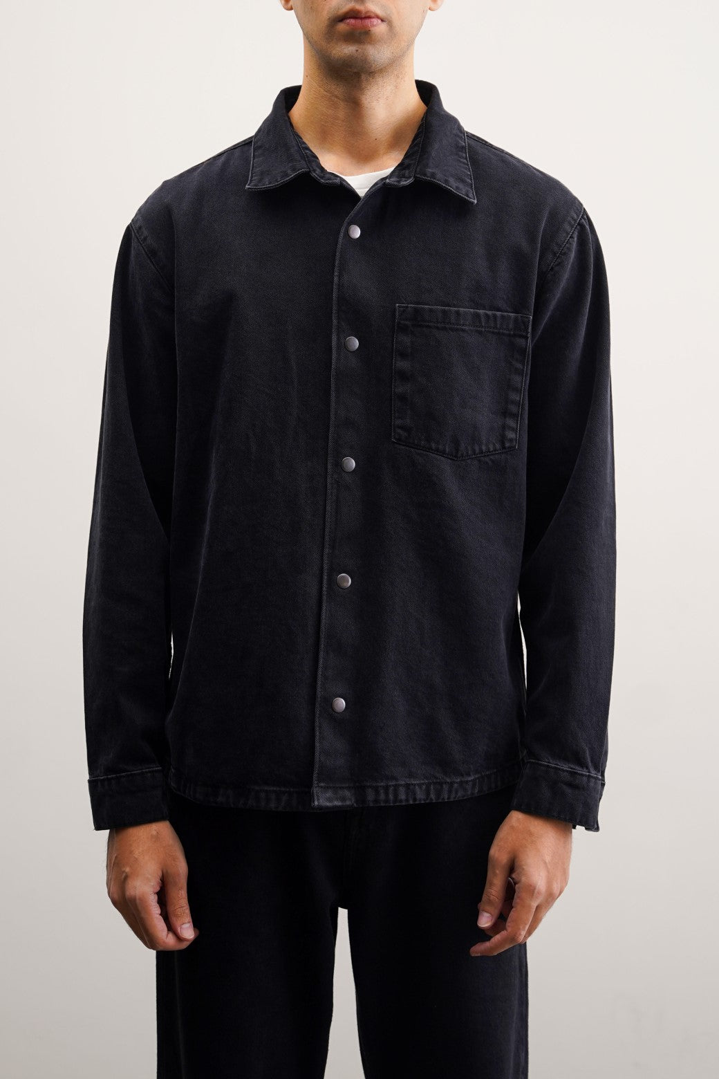 BLACK DENIM SHACKET