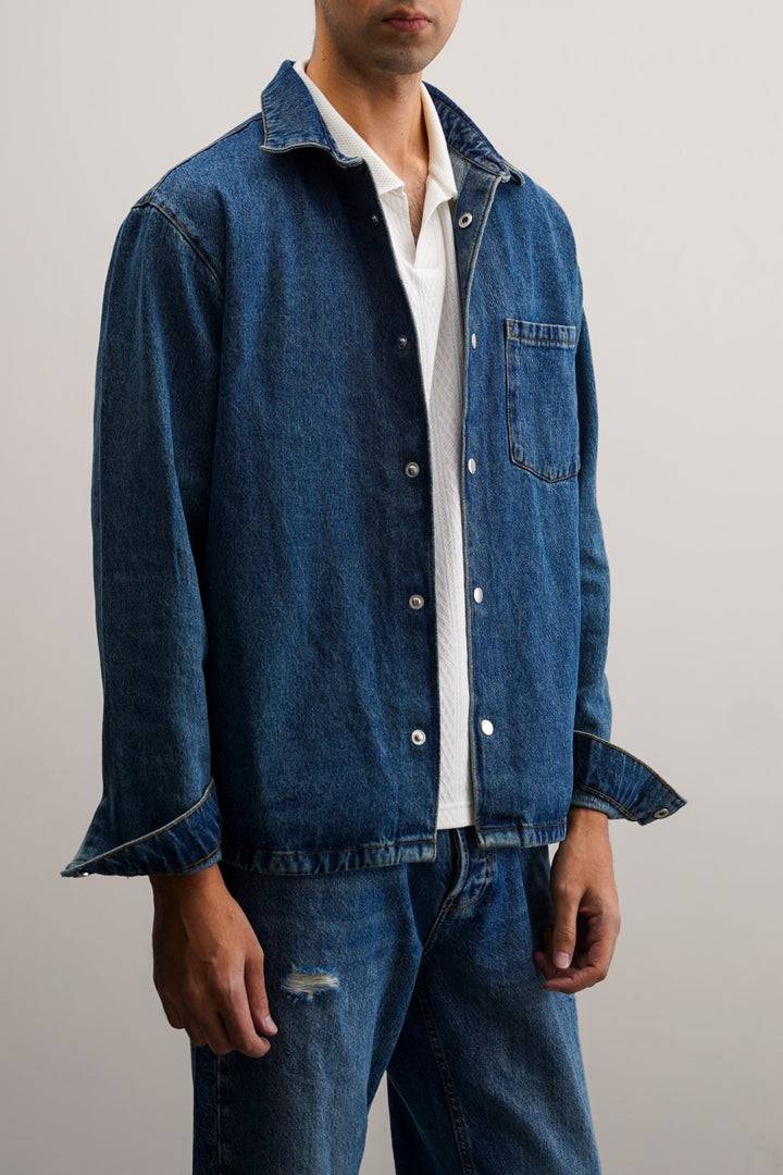 BLUE DENIM SHACKET