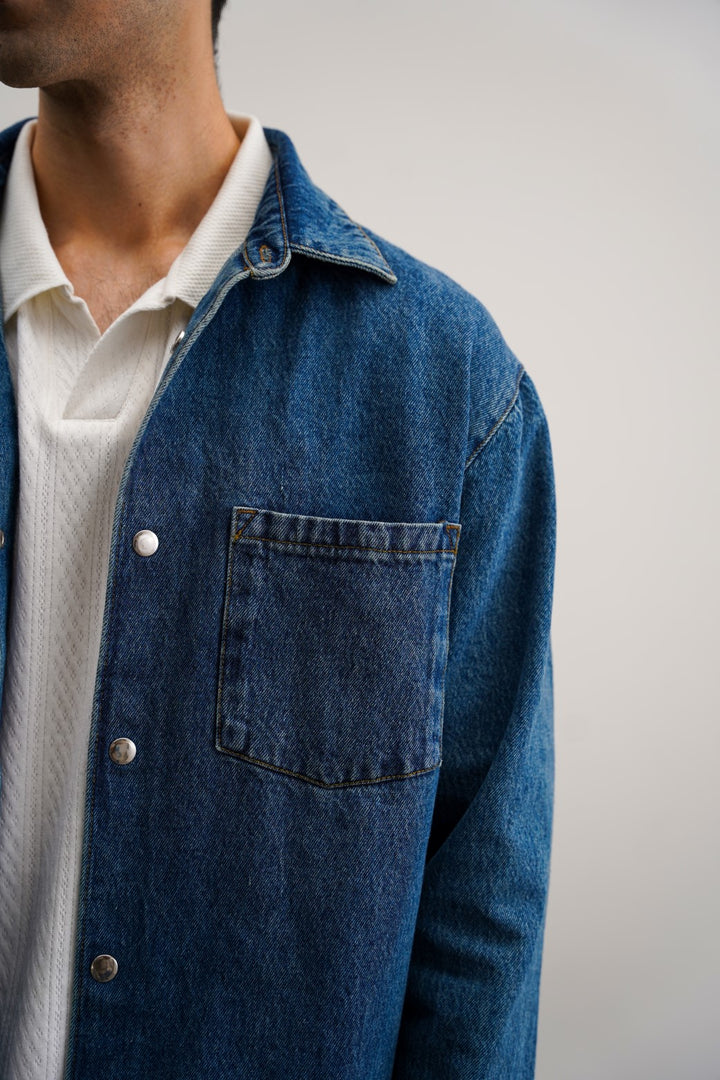 BLUE DENIM SHACKET