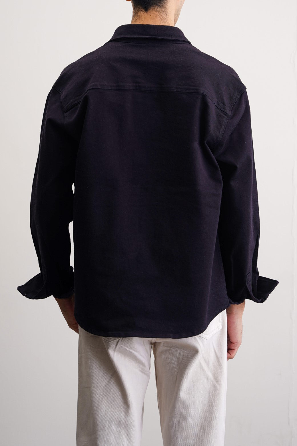 BLACK RELAXED OVERSHIRT