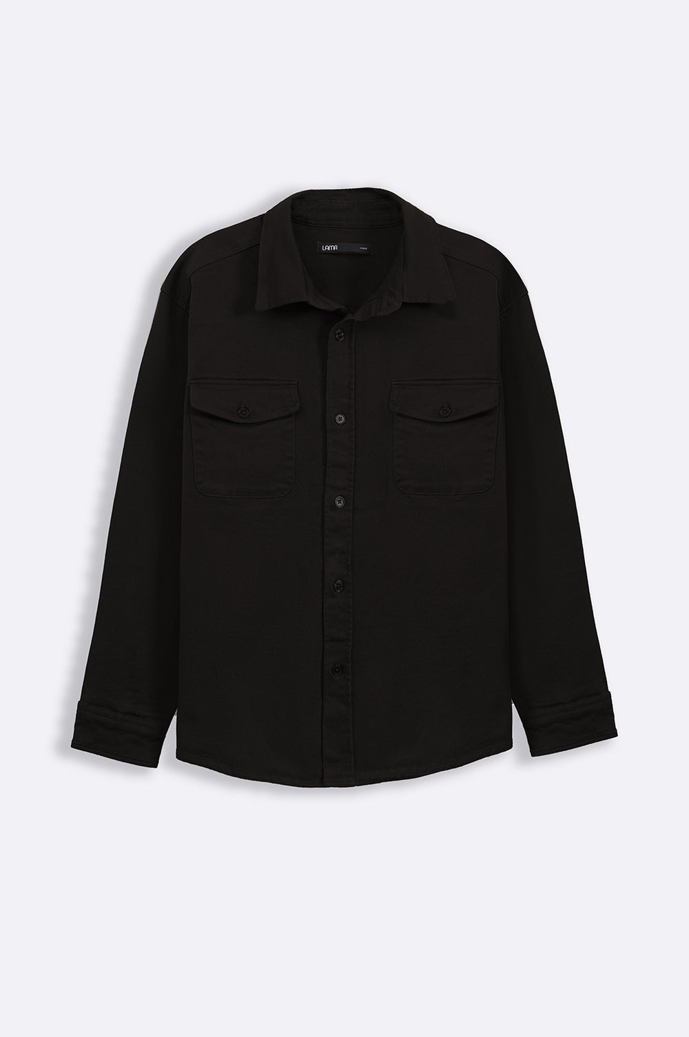 BLACK RELAXED OVERSHIRT