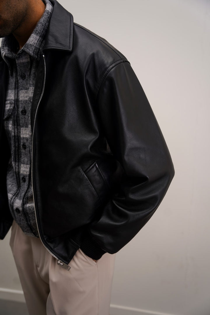 BLACK NAPA LEATHER JACKET