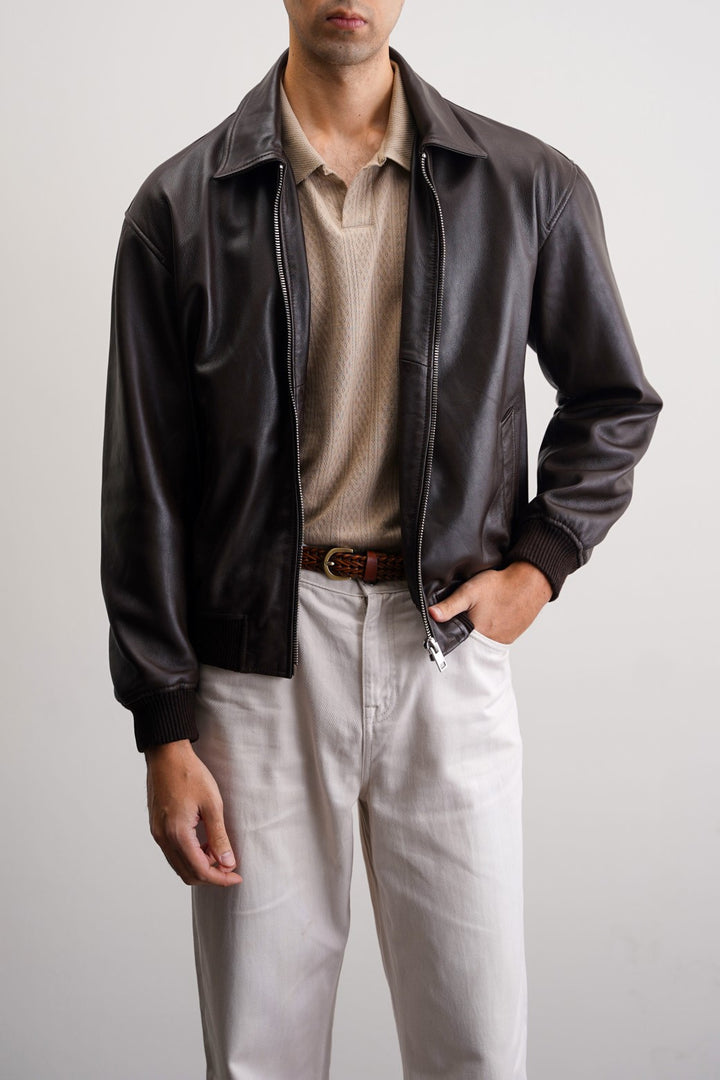 BROWN NAPA LEATHER JACKET