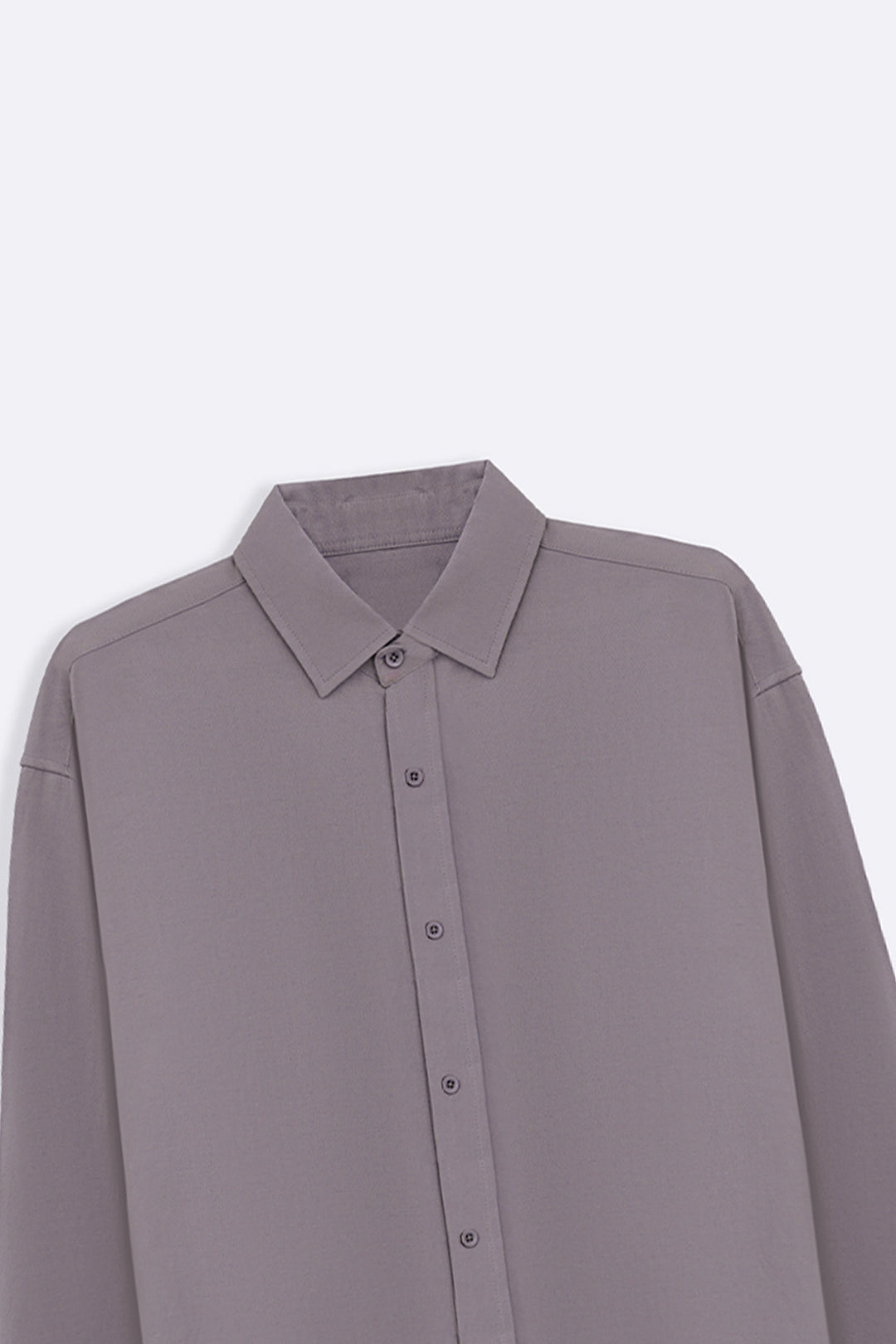 LIGHT GREY OVERSIZED LINEN SHIRT