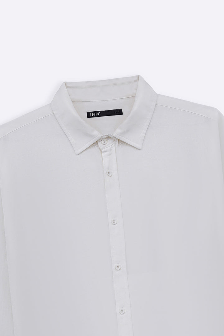 WHITE OVERSIZED LINEN SHIRT