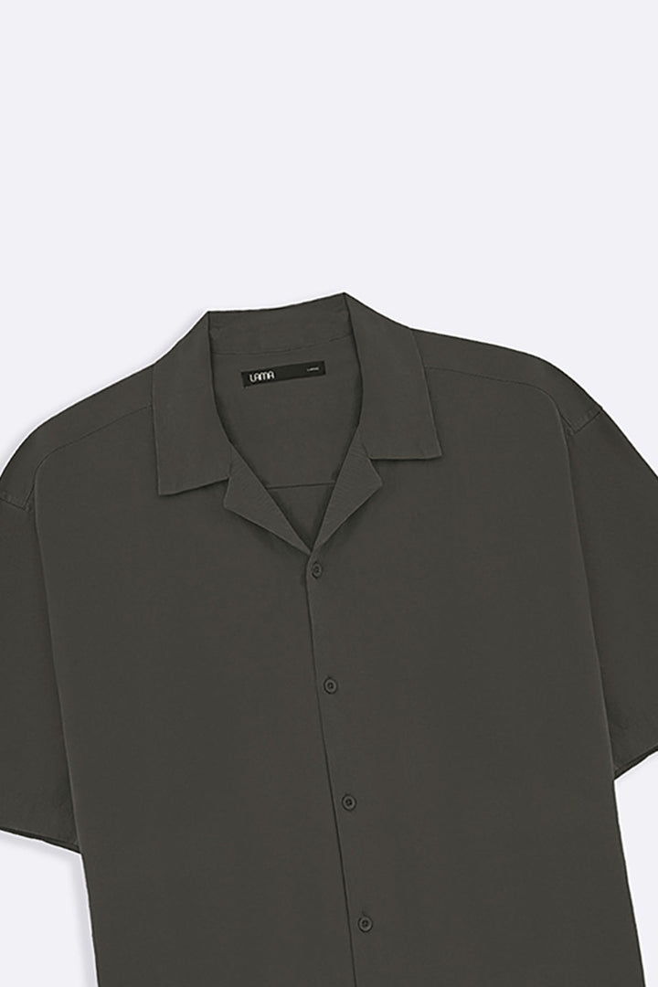 OLIVE RELAXED SAFARI SHIRT