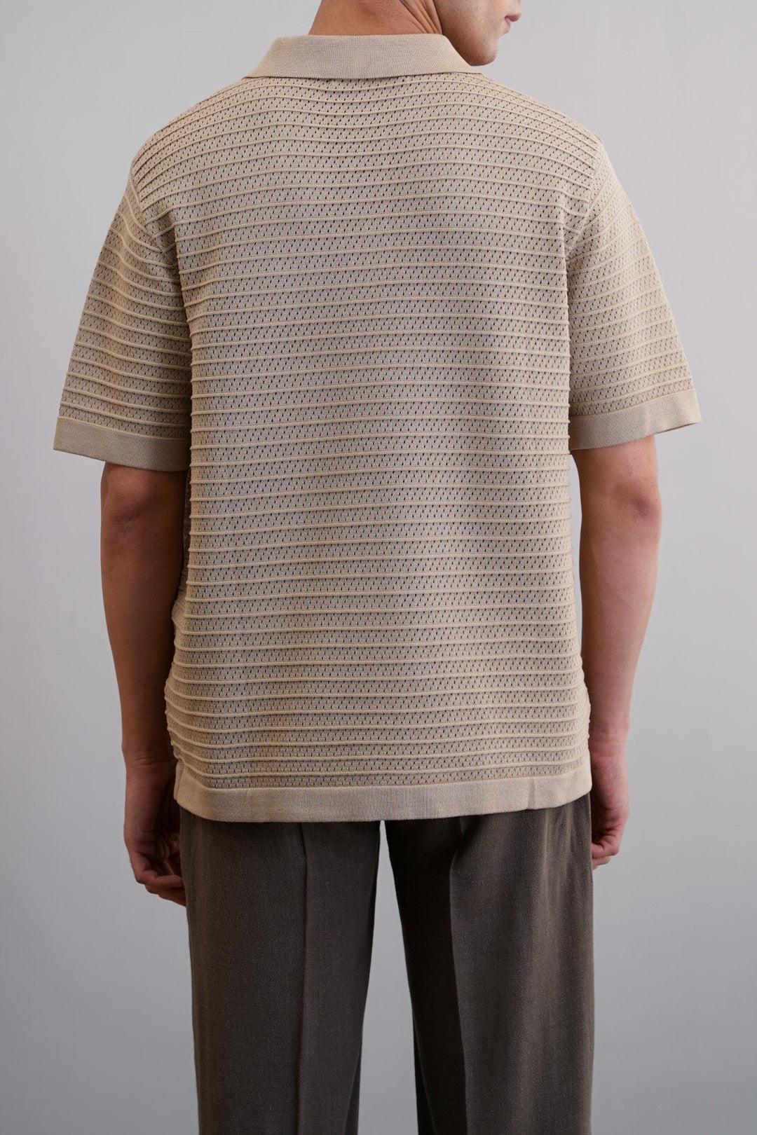 KNITTED MESH POLO