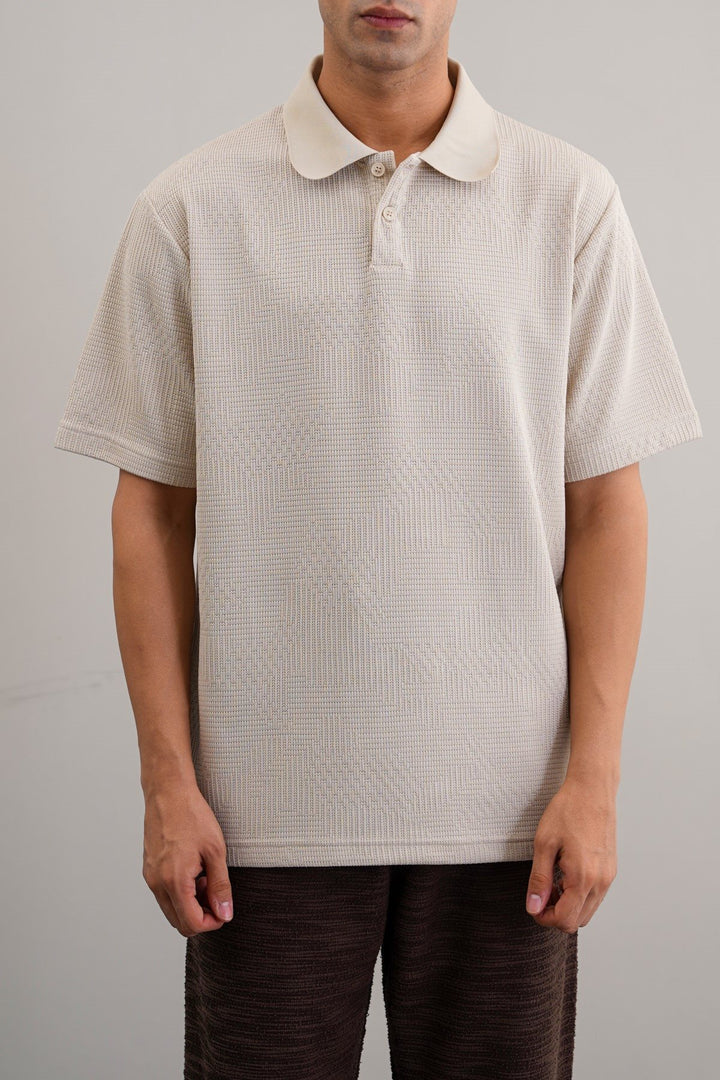 BEIGE MATRIX POLO