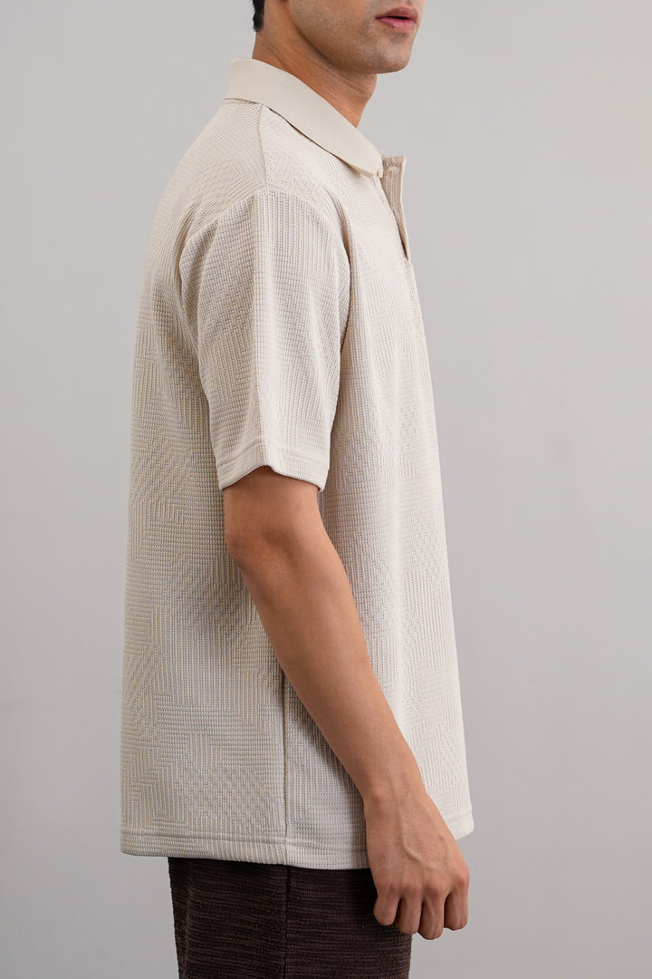 BEIGE MATRIX POLO