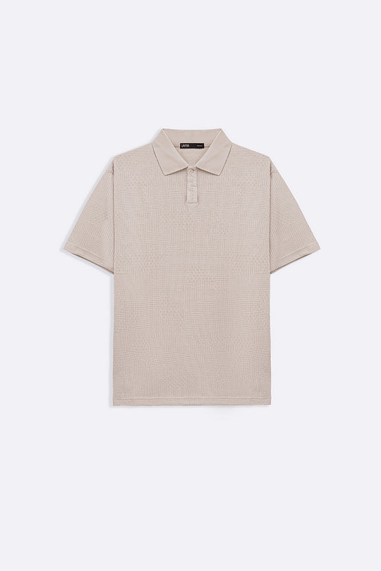 BEIGE MATRIX POLO