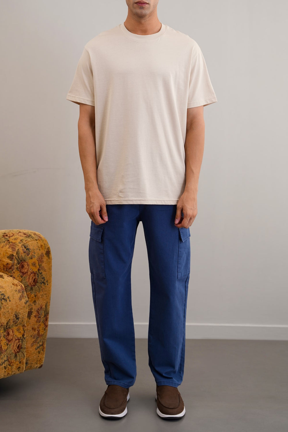 BEIGE CLASSIC COTTON TEE